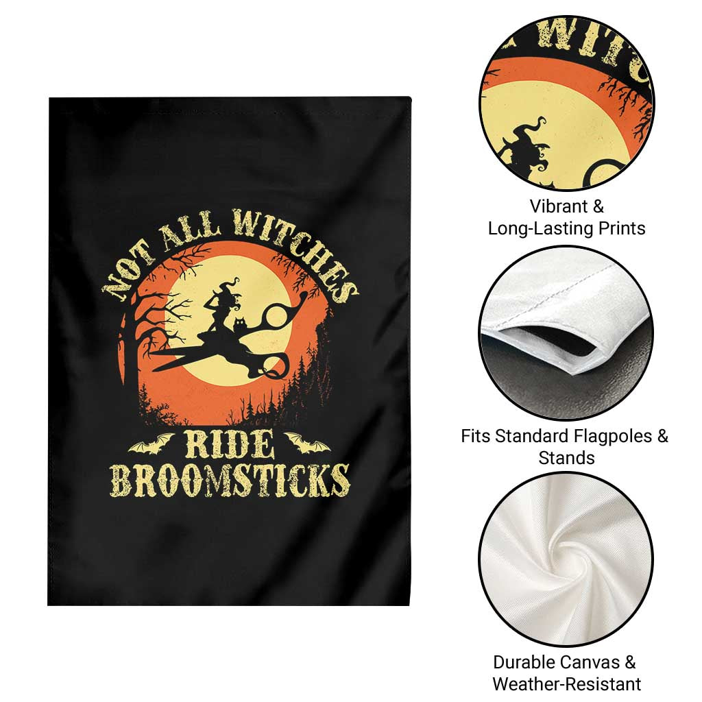 Funny Lesbian Witch Halloween Garden Flag Not All Witches Ride Broomsticks - Wonder Print Shop