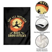 Funny Lesbian Witch Halloween Garden Flag Not All Witches Ride Broomsticks - Wonder Print Shop