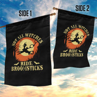 Funny Lesbian Witch Halloween Garden Flag Not All Witches Ride Broomsticks - Wonder Print Shop