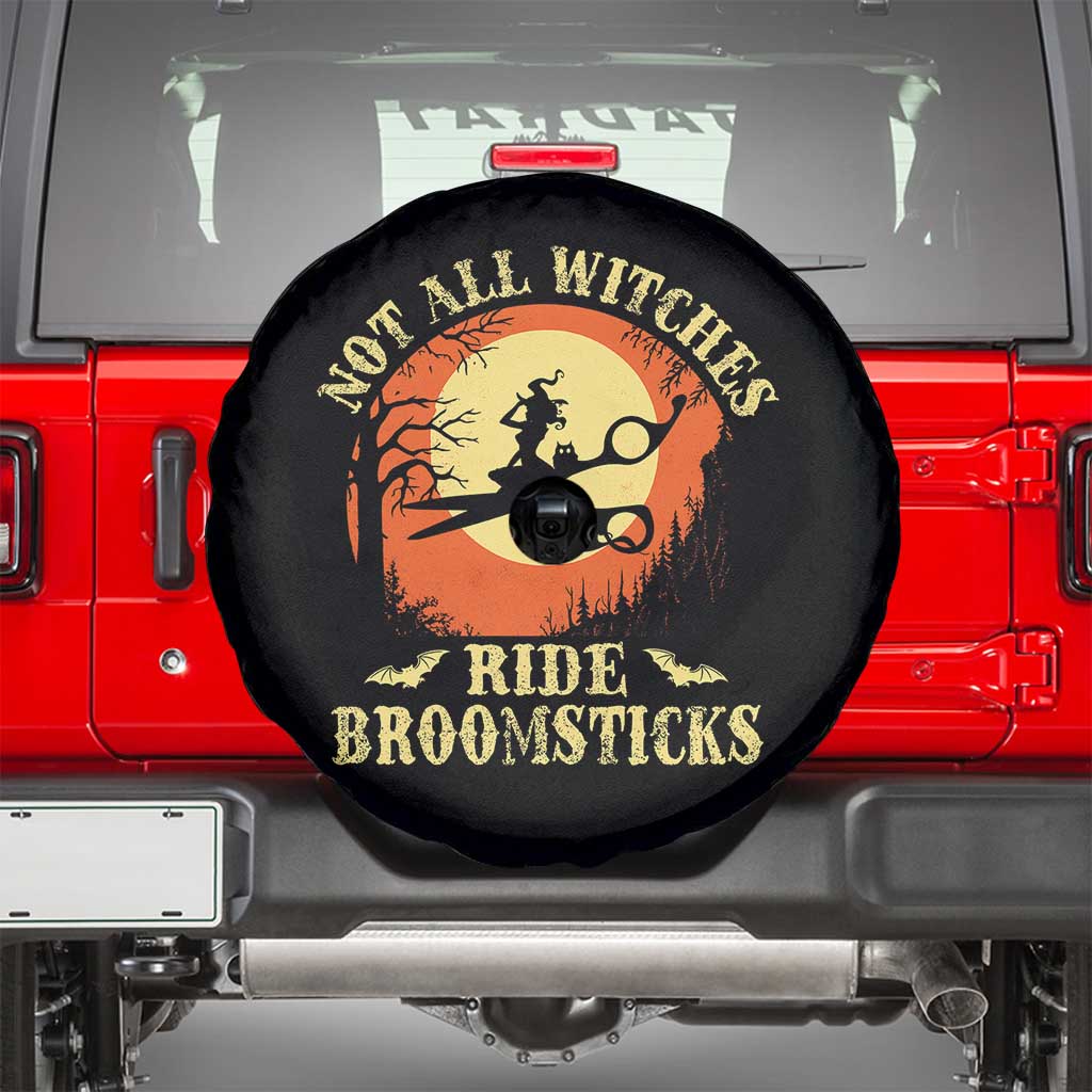 Funny Lesbian Witch Halloween Spare Tire Cover Not All Witches Ride Broomsticks - Wonder Print Shop