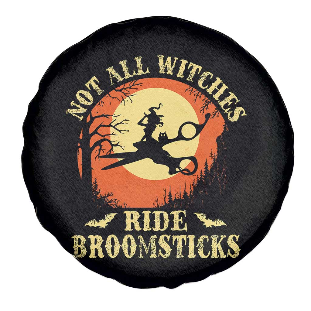 Funny Lesbian Witch Halloween Spare Tire Cover Not All Witches Ride Broomsticks - Wonder Print Shop