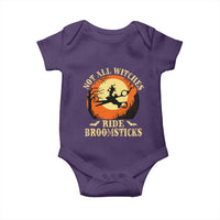 Funny Lesbian Witch Halloween Baby Onesie Not All Witches Ride Broomsticks - Wonder Print Shop