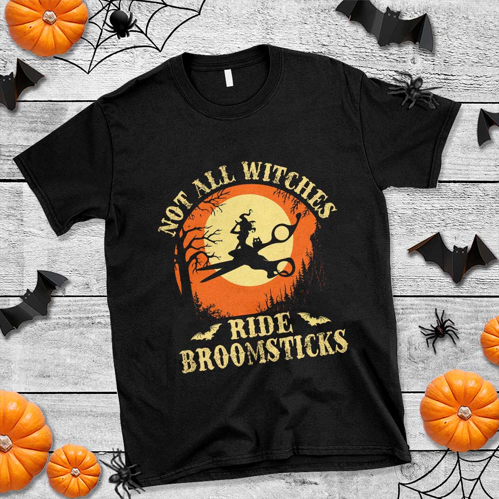 Funny Lesbian Witch Halloween T Shirt Not All Witches Ride Broomsticks - Wonder Print Shop