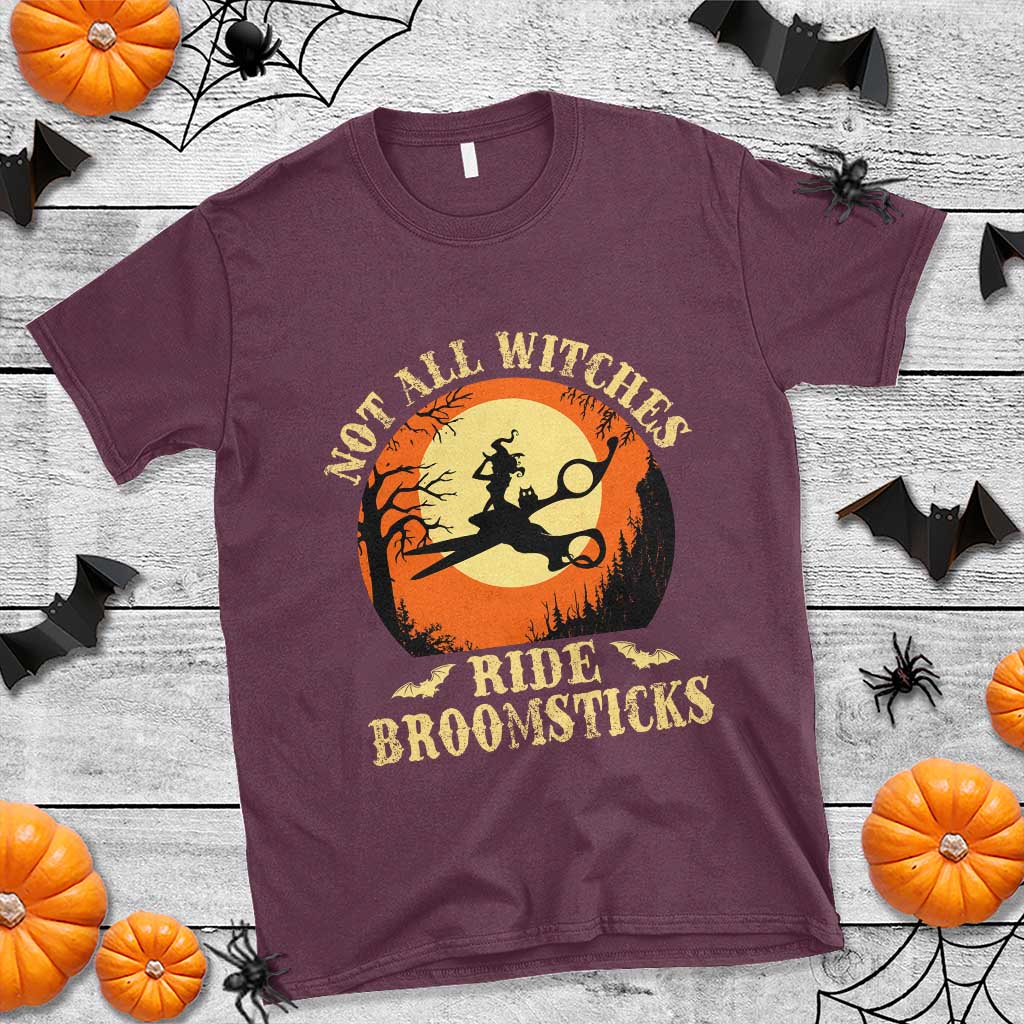 Funny Lesbian Witch Halloween T Shirt Not All Witches Ride Broomsticks - Wonder Print Shop