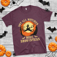 Funny Lesbian Witch Halloween T Shirt Not All Witches Ride Broomsticks - Wonder Print Shop