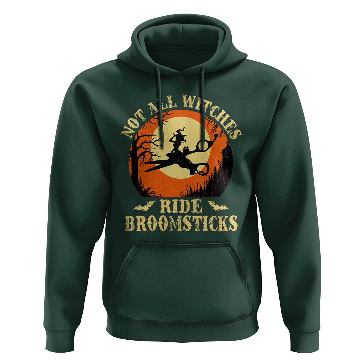Funny Lesbian Witch Halloween Hoodie Not All Witches Ride Broomsticks - Wonder Print Shop
