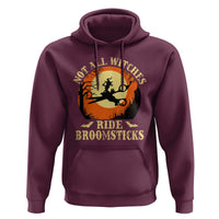 Funny Lesbian Witch Halloween Hoodie Not All Witches Ride Broomsticks - Wonder Print Shop
