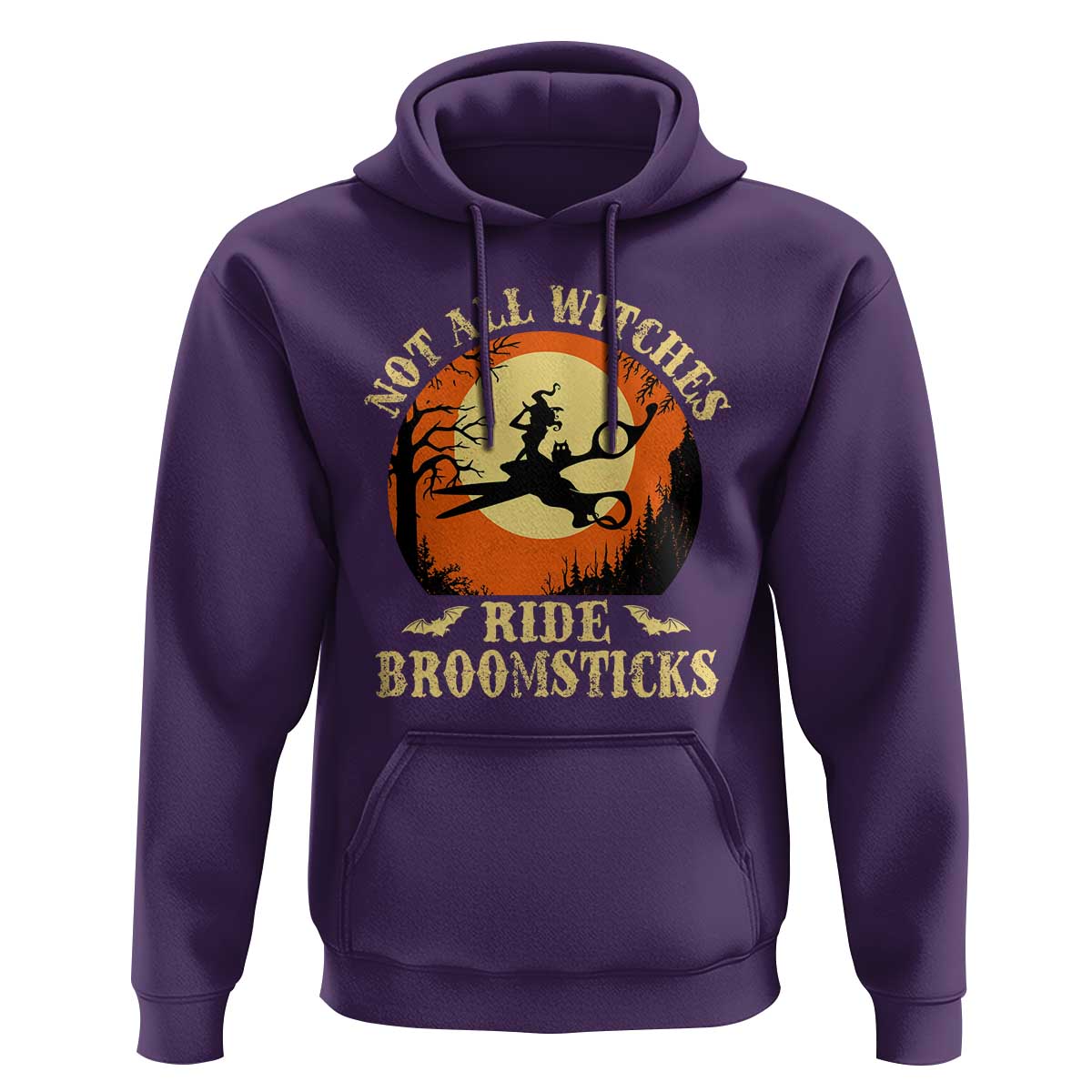 Funny Lesbian Witch Halloween Hoodie Not All Witches Ride Broomsticks - Wonder Print Shop