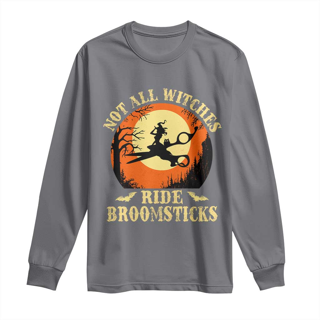 Funny Lesbian Witch Halloween Long Sleeve Shirt Not All Witches Ride Broomsticks - Wonder Print Shop