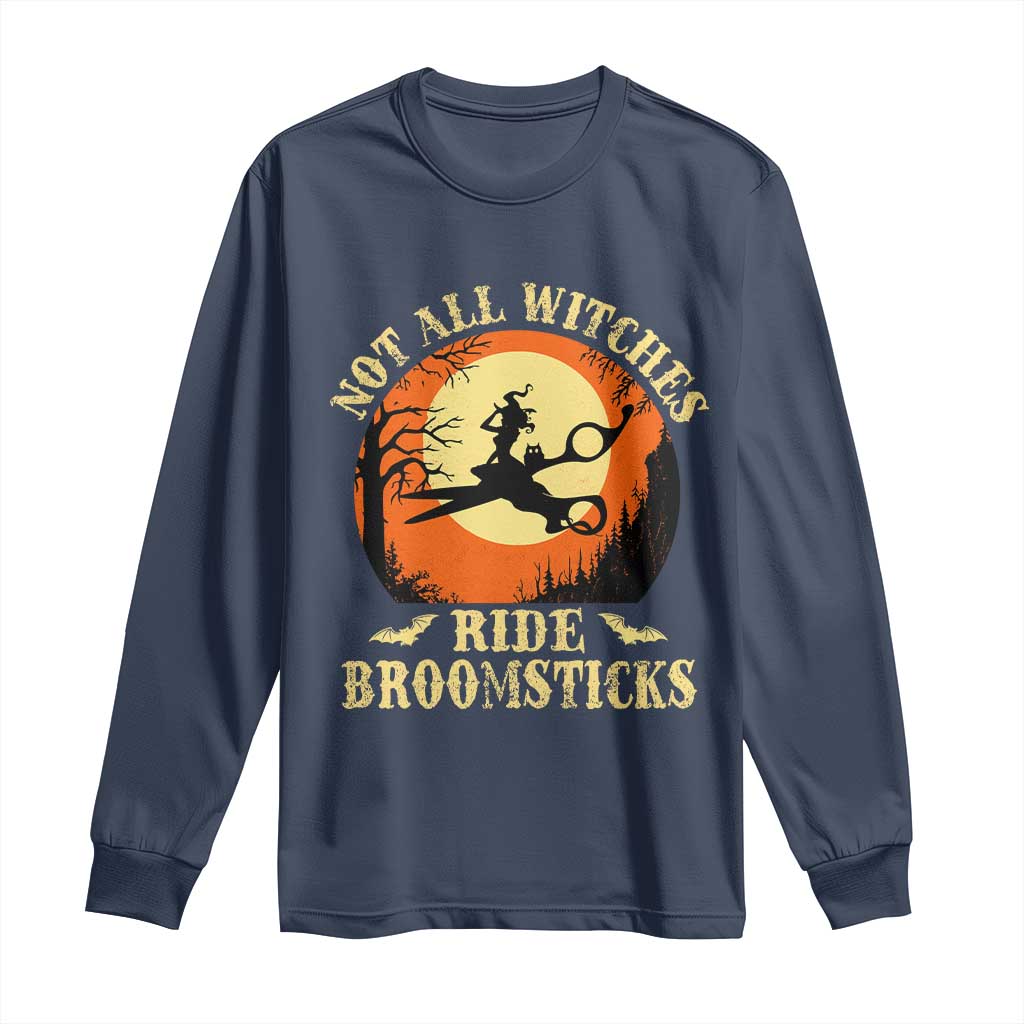 Funny Lesbian Witch Halloween Long Sleeve Shirt Not All Witches Ride Broomsticks - Wonder Print Shop