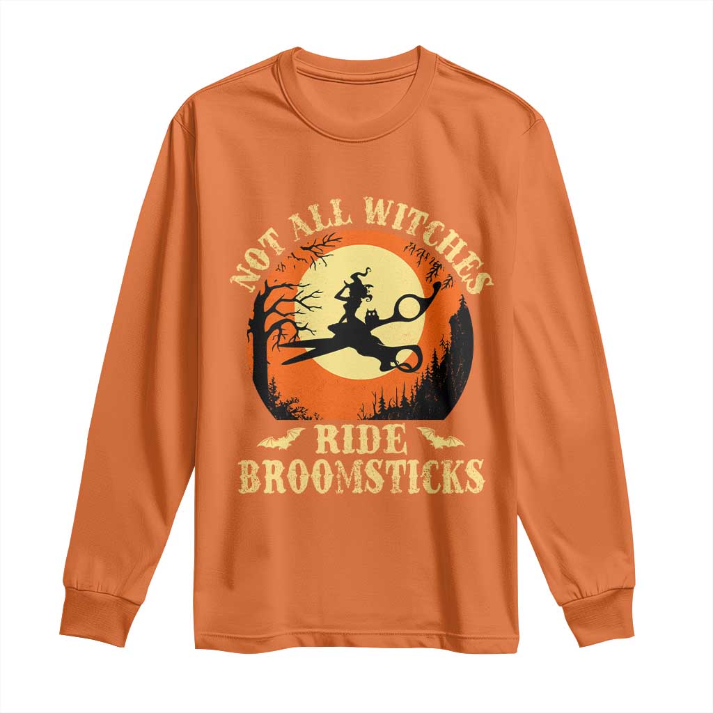 Funny Lesbian Witch Halloween Long Sleeve Shirt Not All Witches Ride Broomsticks - Wonder Print Shop