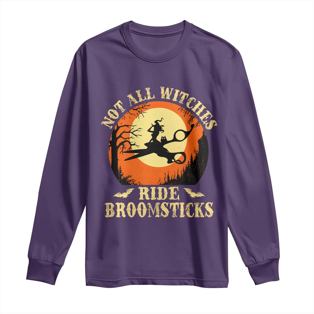 Funny Lesbian Witch Halloween Long Sleeve Shirt Not All Witches Ride Broomsticks - Wonder Print Shop