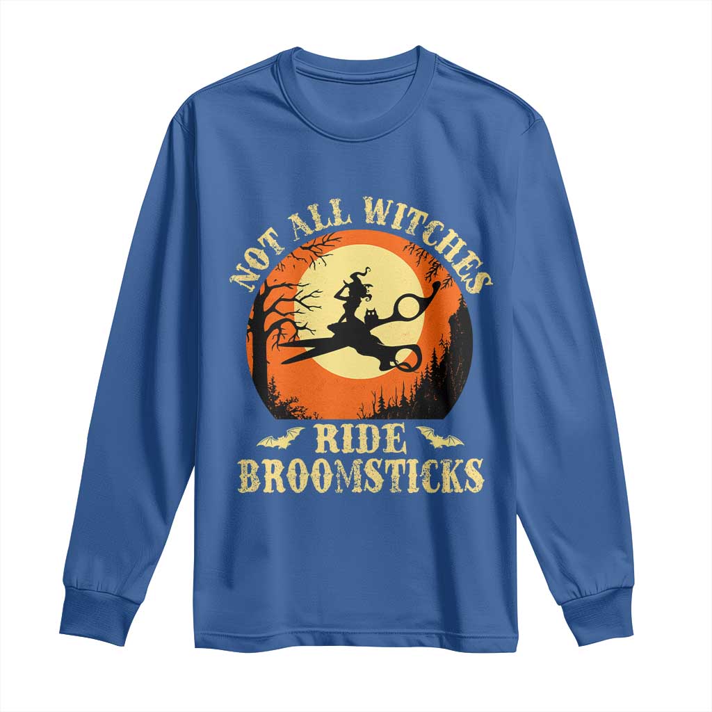 Funny Lesbian Witch Halloween Long Sleeve Shirt Not All Witches Ride Broomsticks - Wonder Print Shop