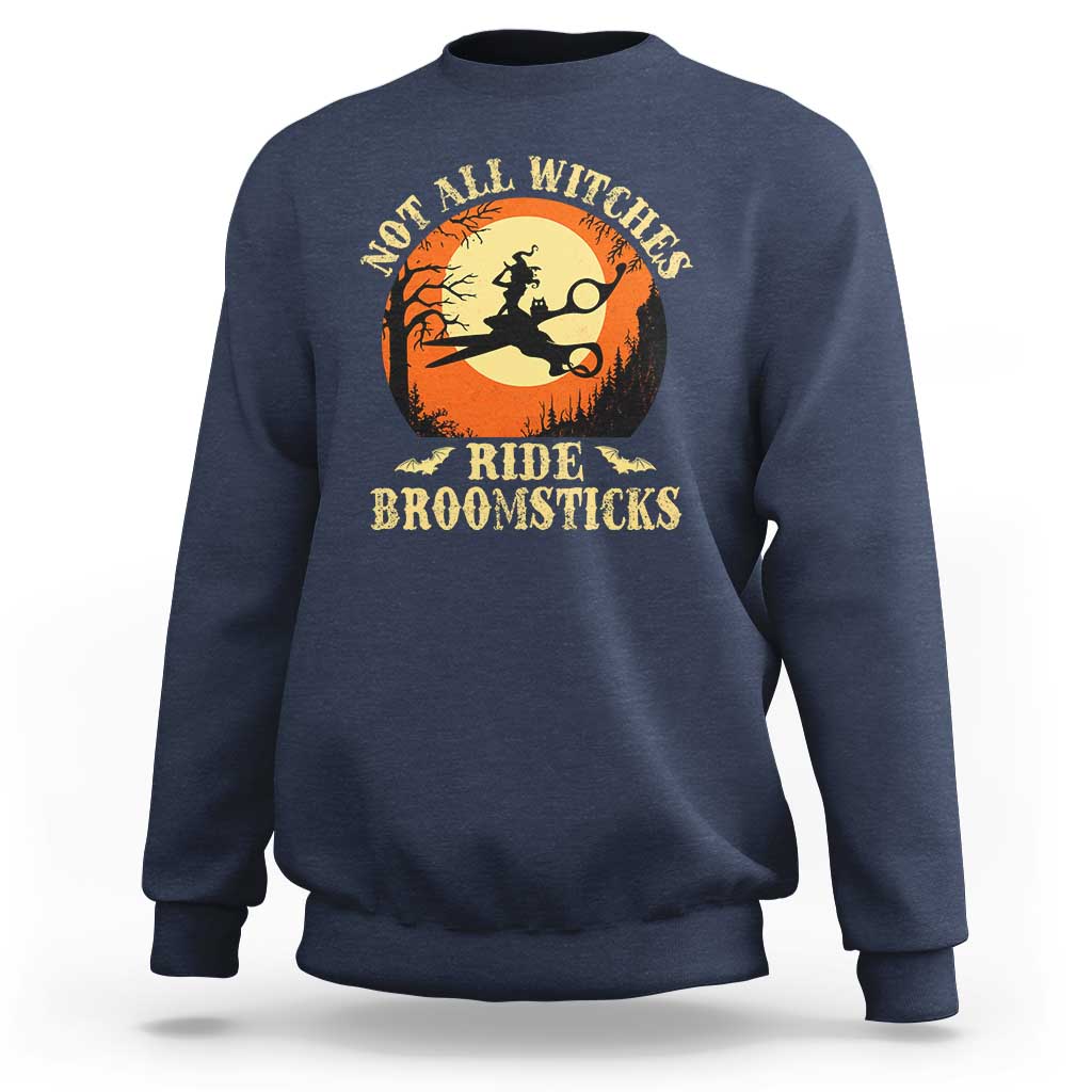 Funny Lesbian Witch Halloween Sweatshirt Not All Witches Ride Broomsticks - Wonder Print Shop