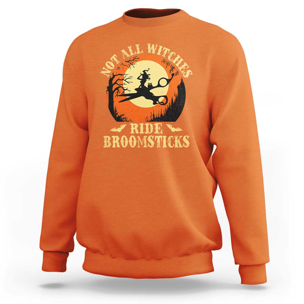 Funny Lesbian Witch Halloween Sweatshirt Not All Witches Ride Broomsticks - Wonder Print Shop