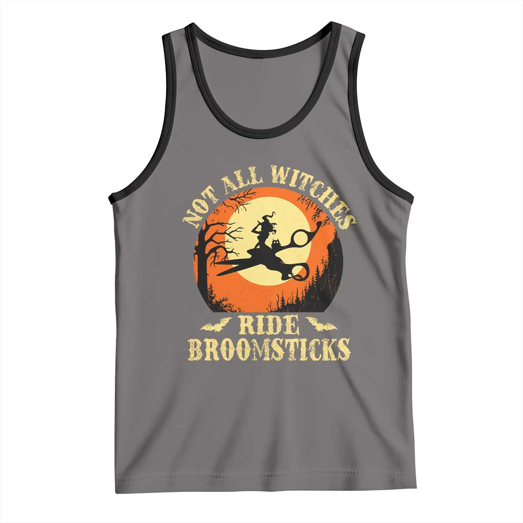 Funny Lesbian Witch Halloween Tank Top Not All Witches Ride Broomsticks - Wonder Print Shop