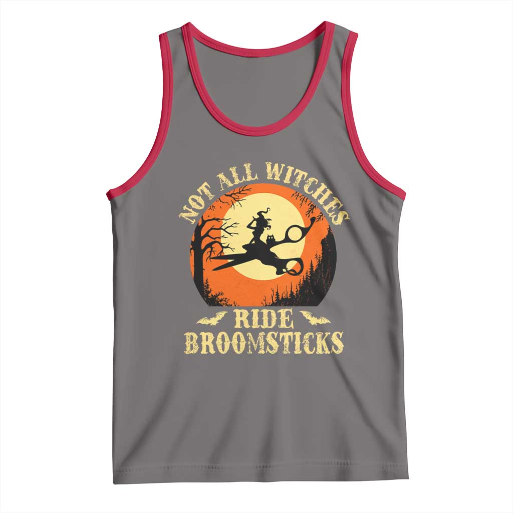 Funny Lesbian Witch Halloween Tank Top Not All Witches Ride Broomsticks - Wonder Print Shop
