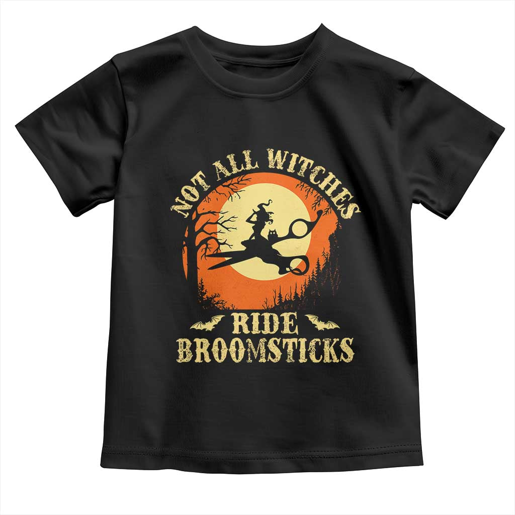 Funny Lesbian Witch Halloween Toddler T Shirt Not All Witches Ride Broomsticks - Wonder Print Shop