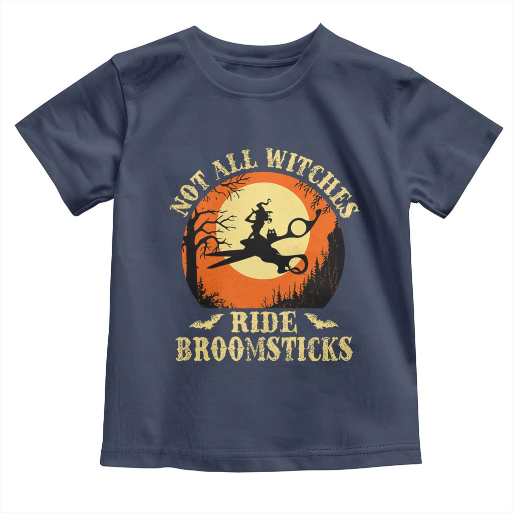 Funny Lesbian Witch Halloween Toddler T Shirt Not All Witches Ride Broomsticks - Wonder Print Shop