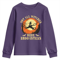 Funny Lesbian Witch Halloween Youth Sweatshirt Not All Witches Ride Broomsticks - Wonder Print Shop