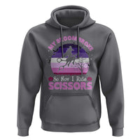 Funny Lesbian Witch Halloween Hoodie My Broom Broke So Now I Ride Scissors - Wonder Print Shop