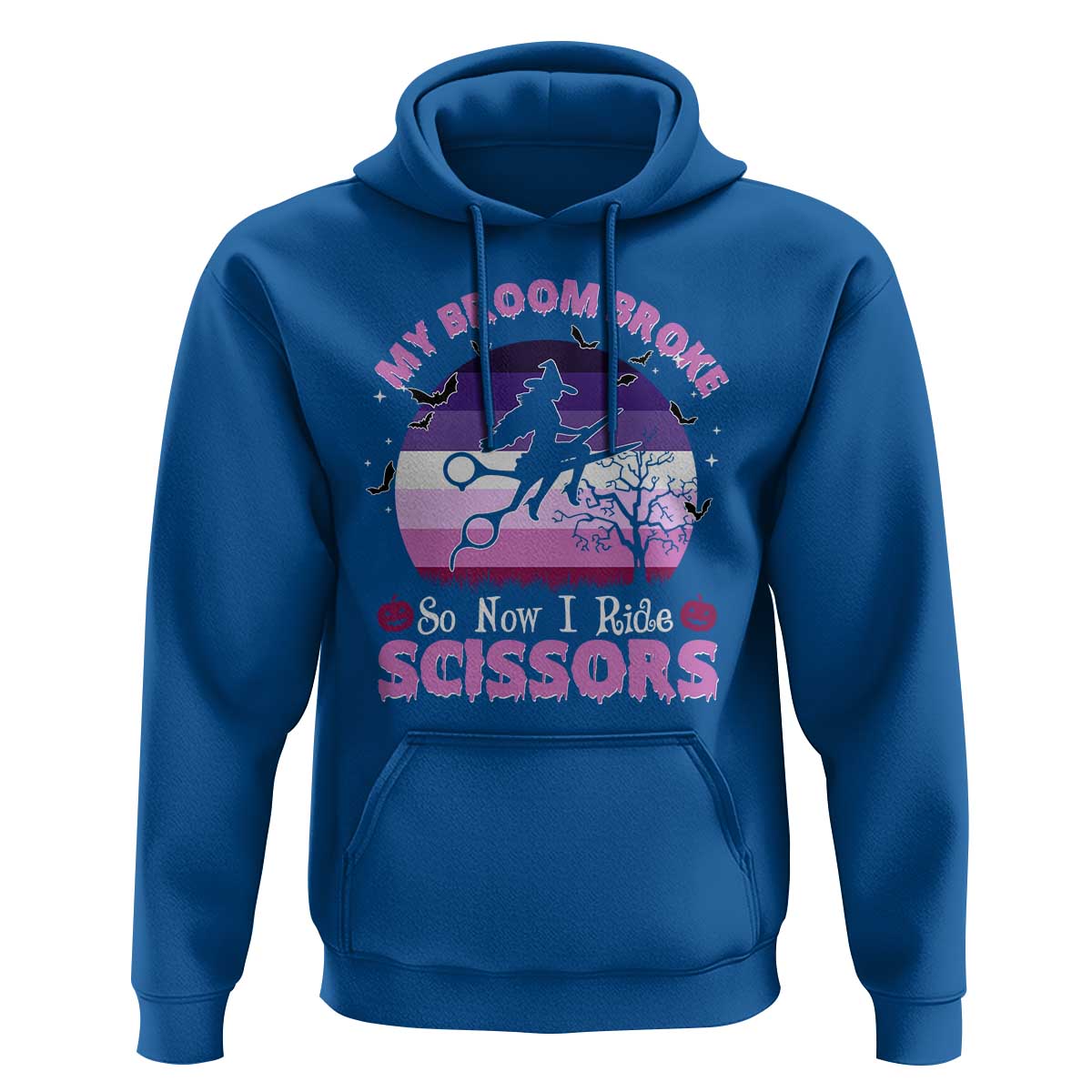 Funny Lesbian Witch Halloween Hoodie My Broom Broke So Now I Ride Scissors - Wonder Print Shop