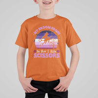 Funny Lesbian Witch Halloween T Shirt For Kid My Broom Broke So Now I Ride Scissors - Wonder Print Shop