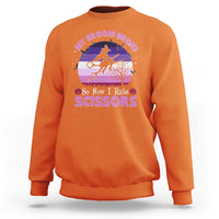 Funny Lesbian Witch Halloween Sweatshirt My Broom Broke So Now I Ride Scissors - Wonder Print Shop