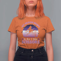 Funny Lesbian Witch Halloween T Shirt For Women My Broom Broke So Now I Ride Scissors - Wonder Print Shop