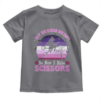 Funny Lesbian Witch Halloween Toddler T Shirt My Broom Broke So Now I Ride Scissors - Wonder Print Shop