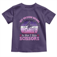 Funny Lesbian Witch Halloween Toddler T Shirt My Broom Broke So Now I Ride Scissors - Wonder Print Shop