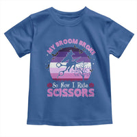 Funny Lesbian Witch Halloween Toddler T Shirt My Broom Broke So Now I Ride Scissors - Wonder Print Shop