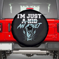 Funny Rock N Roll Lover Spare Tire Cover I Am Just A Kid Adulthood Saying - Wonder Print Shop