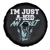 Funny Rock N Roll Lover Spare Tire Cover I Am Just A Kid Adulthood Saying - Wonder Print Shop