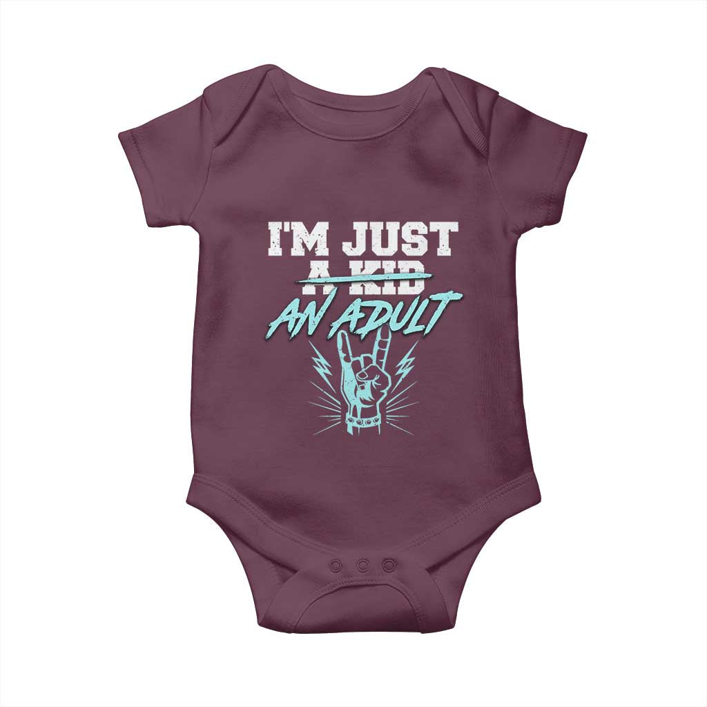 Funny Adulthood Saying Baby Onesie Rock N Roll Lover - Wonder Print Shop