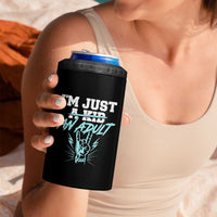 Funny Rock N Roll Lover 4 in 1 Can Cooler Tumbler I Am Just A Kid Adulthood Saying - Wonder Print Shop