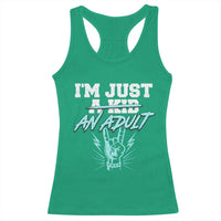 Funny Adulthood Saying Racerback Tank Top Rock N Roll Lover - Wonder Print Shop