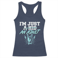 Funny Adulthood Saying Racerback Tank Top Rock N Roll Lover - Wonder Print Shop