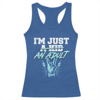 Funny Adulthood Saying Racerback Tank Top Rock N Roll Lover - Wonder Print Shop