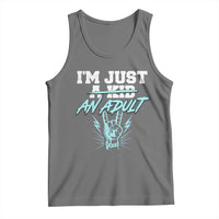 Funny Rock N Roll Lover Tank Top I Am Just A Kid Adulthood Saying - Wonder Print Shop