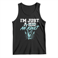 Funny Rock N Roll Lover Tank Top I Am Just A Kid Adulthood Saying - Wonder Print Shop