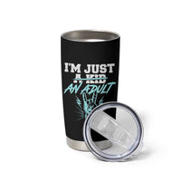 Funny Rock N Roll Lover Tumbler Cup I Am Just A Kid Adulthood Saying - Wonder Print Shop