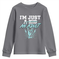 Funny Adulthood Saying Youth Sweatshirt Rock N Roll Lover - Wonder Print Shop