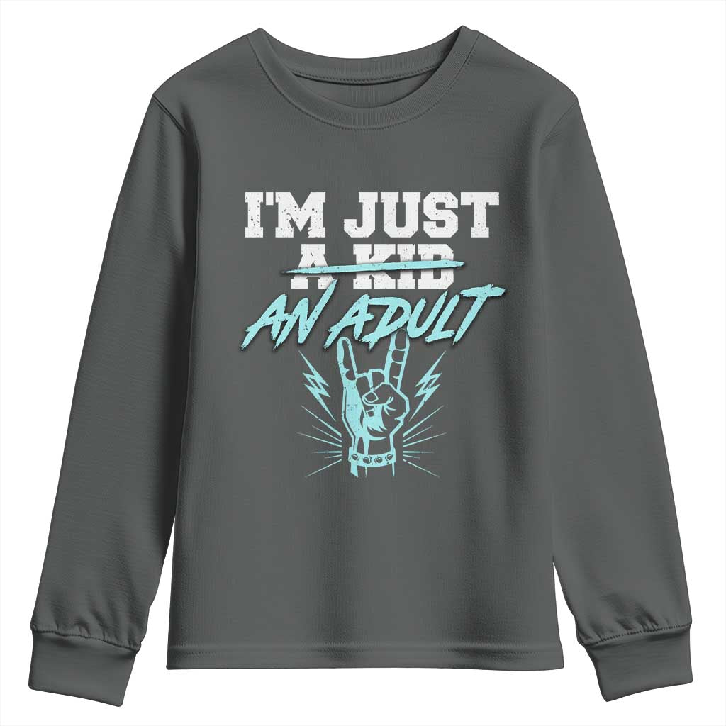Funny Adulthood Saying Youth Sweatshirt Rock N Roll Lover - Wonder Print Shop