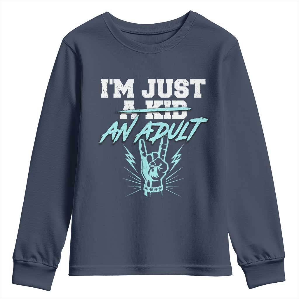 Funny Adulthood Saying Youth Sweatshirt Rock N Roll Lover - Wonder Print Shop