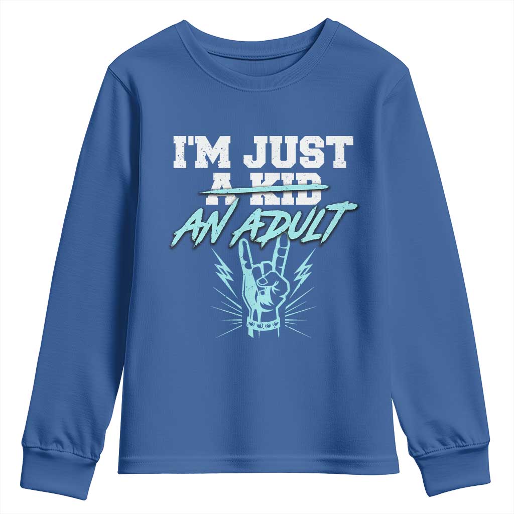 Funny Adulthood Saying Youth Sweatshirt Rock N Roll Lover - Wonder Print Shop