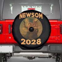 Gavin Newsom 2028 Spare Tire Cover Patriotic Leader President 48 Riding Bear - Wonder Print Shop