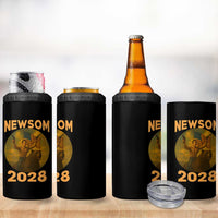 Gavin Newsom 2028 4 in 1 Can Cooler Tumbler Patriotic Leader President 48 Riding Bear - Wonder Print Shop