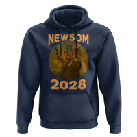 Gavin Newsom 2028 Hoodie Patriotic Leader President 48 Riding Bear - Wonder Print Shop