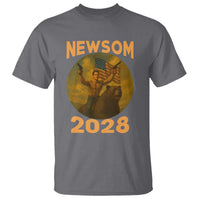 Gavin Newsom 2028 T Shirt Patriotic Leader President 48 Riding Bear - Wonder Print Shop